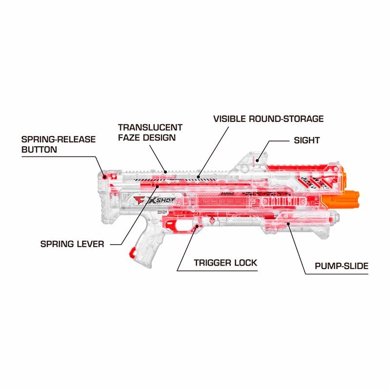 إكس شوت - مسدس كايوس فيز راجكويت الشفاف