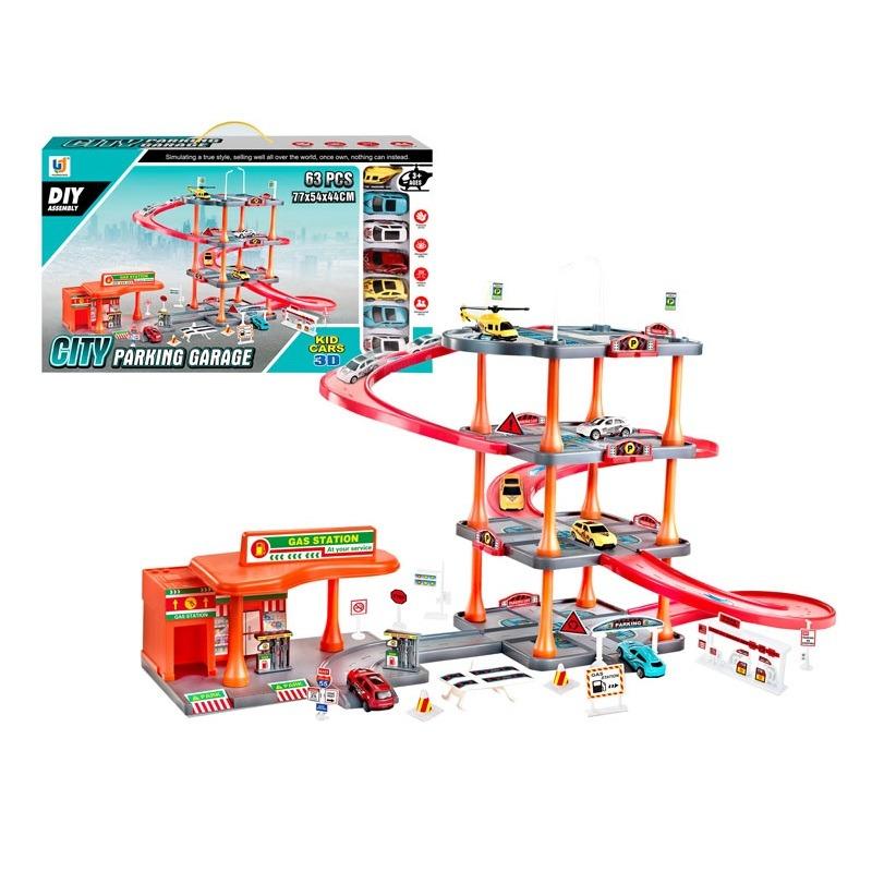 City Parking Garage Playset - 63 Pcs