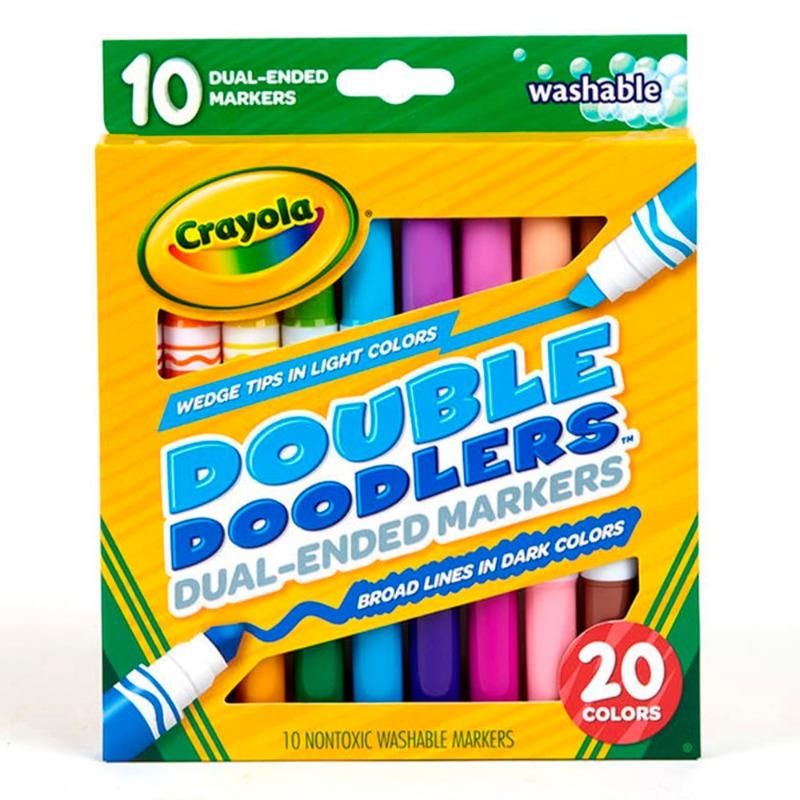 كرايولا أقلام تحديد دوبل دودلرز مزدوجة السنون - 10 قطع
