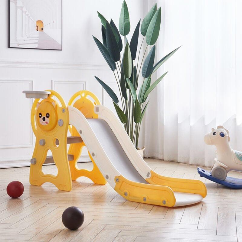 Baby Love Duck Slide with Bottom Board and Ball Ring Yellow
