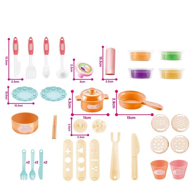 Kitchen Utensils And Color Dough