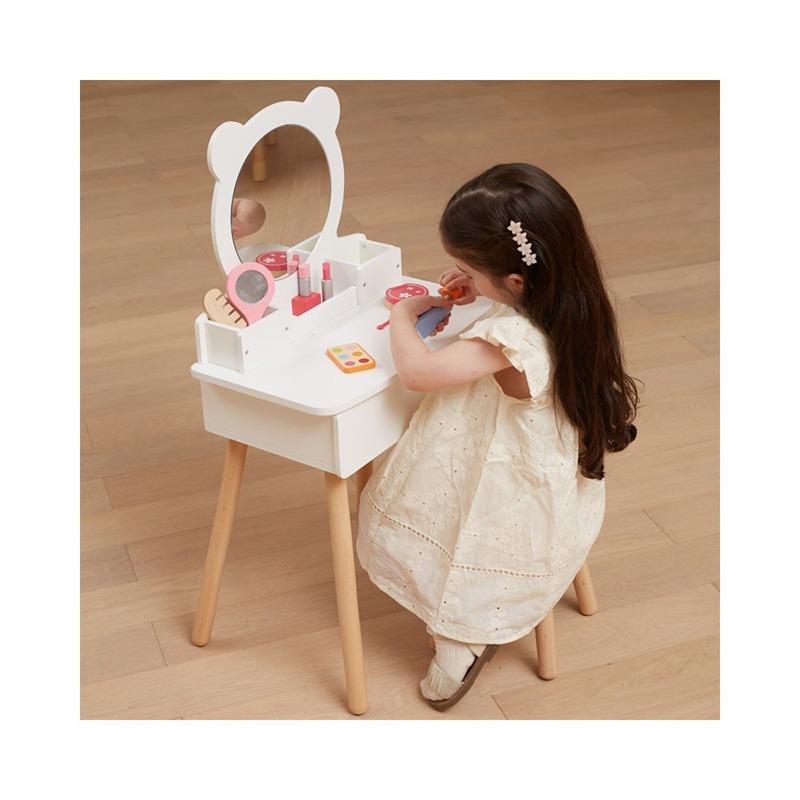 VIGA Large White Wooden Dressing Table