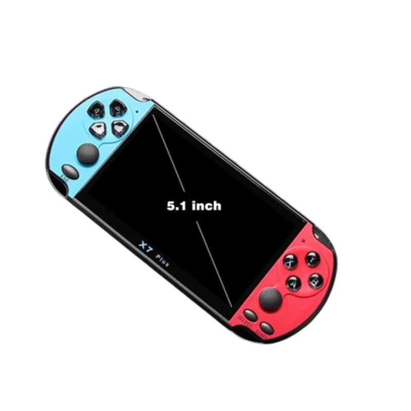 Portable Gaming Device With a 5.1-inch Screen and 8gb Memory Card - Blue and Red