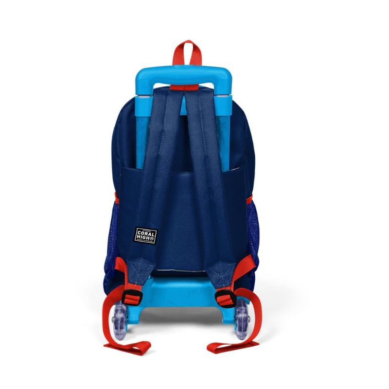 Coral High Kids Trolley School Backpack Astronaut Patterned Blue