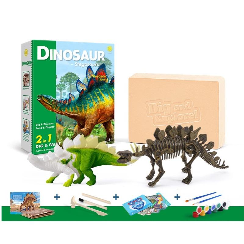 Dinosaur Digs And Paints Stegosaurus Set