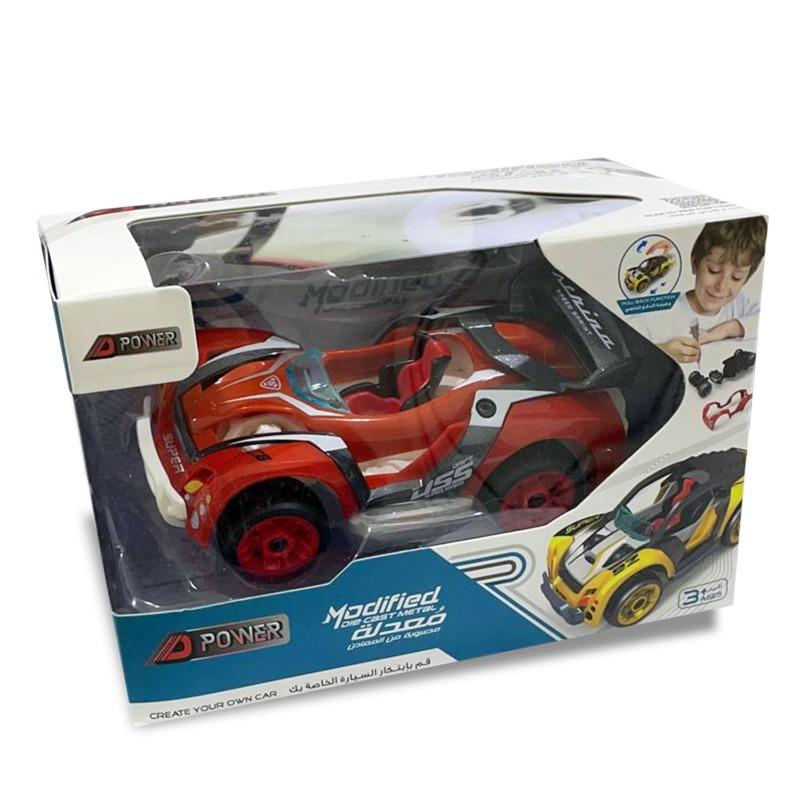 D Power Modified Die Cast Metal Pull Back Car Speed Sprint