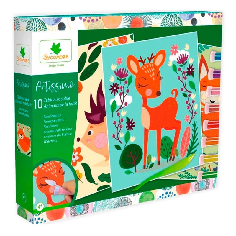 سايكومور - الواح رملية كبيرة - حيوانات الغابة 10 قطع