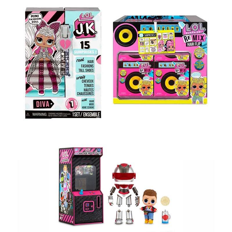 L.O.L Surprise Bundle Arcade Heroes Boy OMG Remix And Diva - 3 Pcs