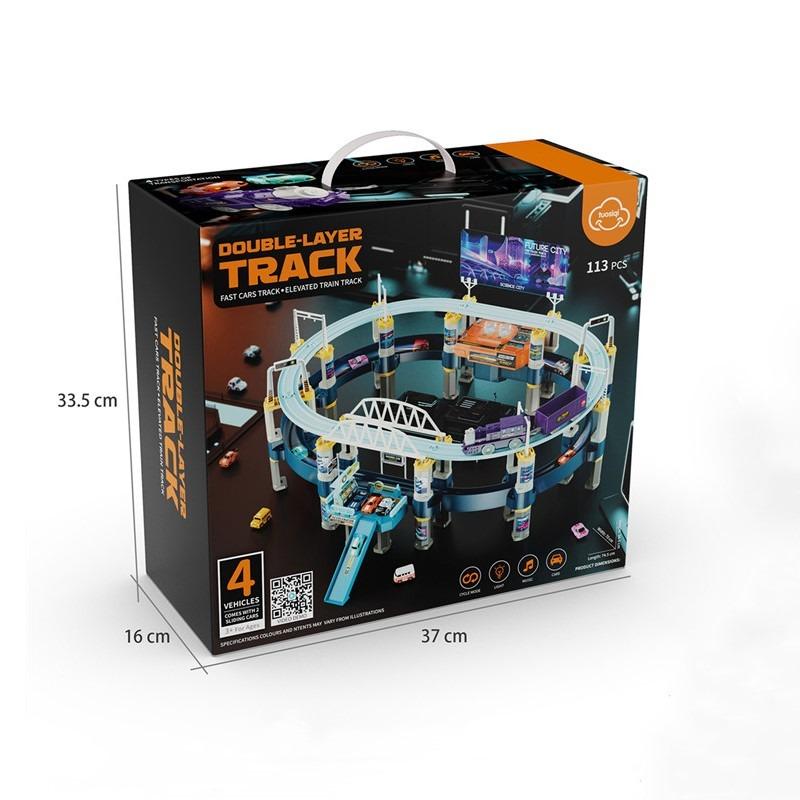 Tuosiqi Double Layer Track 2 Cars And 1 Train