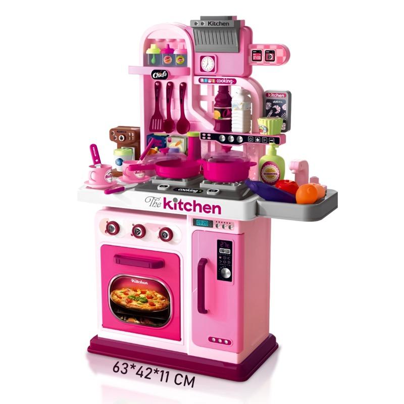 Kitchen Counter Set Pink with Light and Sound - 53pcs