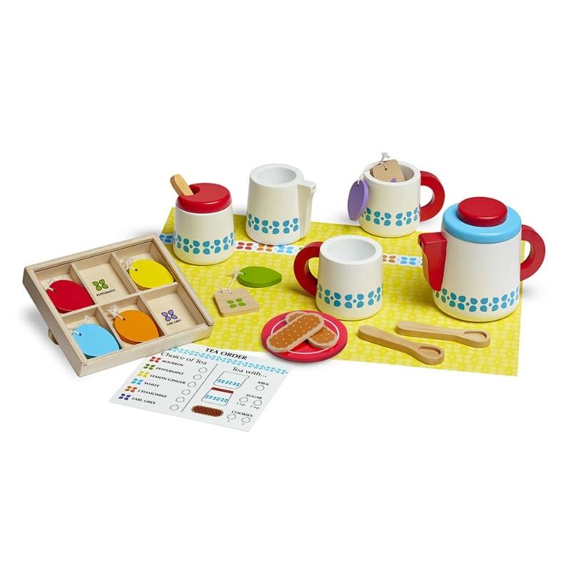Melissa And Doug Wooden Steep And Serve Tea Set