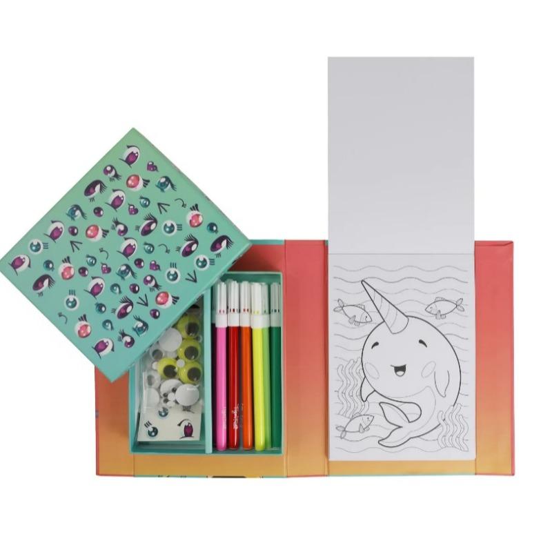 تايجر ترايب - مجموعة تلوين وملصقات العيون اللطيفة