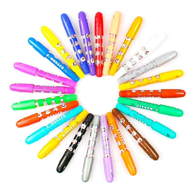 ليبزي - أقلام تلوين شمعية فلاور موناكو 24 لون سحب