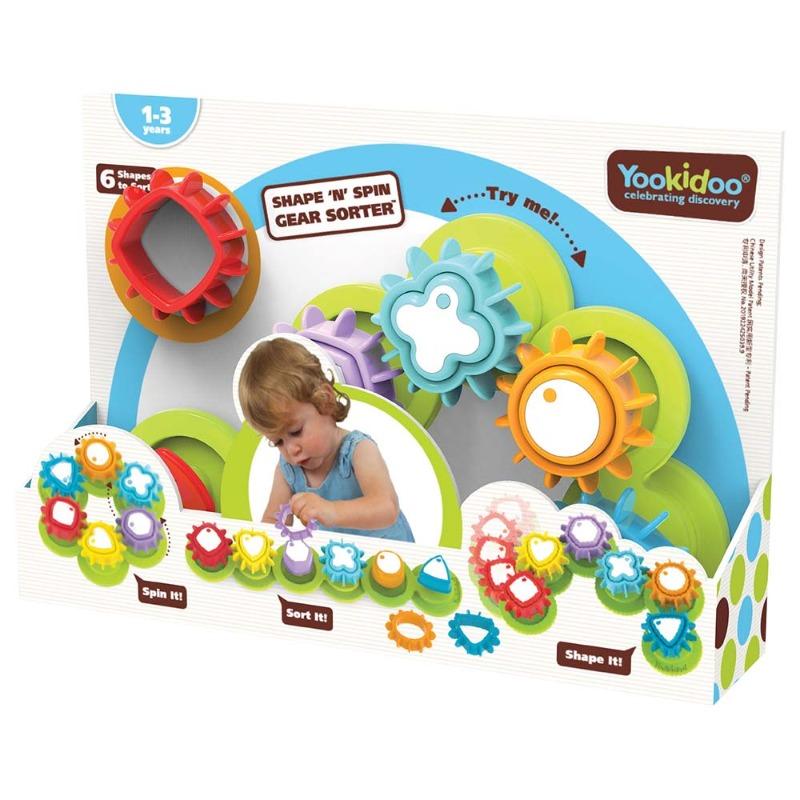 Yookidoo - Shape N Spin Gear Sorter Kids Activity Toy