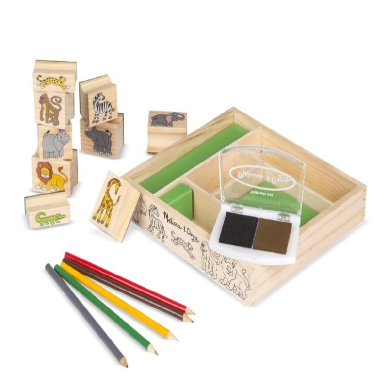 ميليسا آند دوج - مجموعة طوابع خشبية : حيوانات السفاري