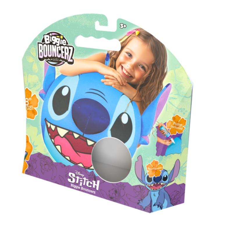 Eolo Little Biggie Bouncerz Stitch Inflatable Ball - 45cm with Hand Pump