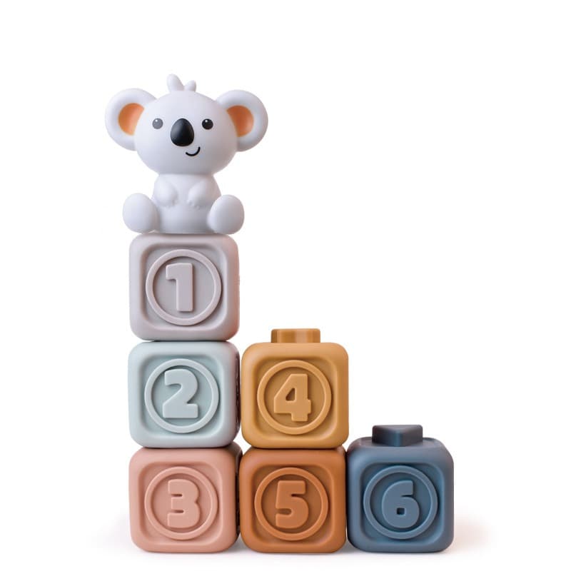 Konig Kids Baby Soft Stacking Building Blocks