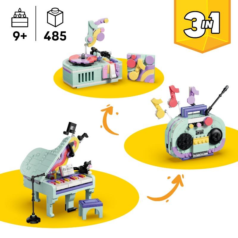 LEGO Creator 3 in 1 Music Decor Piano with Cat Set