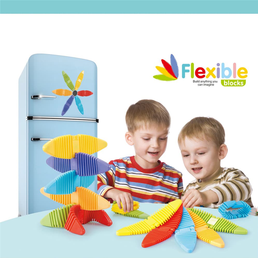 Self Assembled Strong Magnetic Flexible Building Block