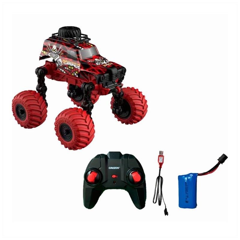 Crazon 2.4G Scale 1:18 Foldable Big Wheels RC - Red