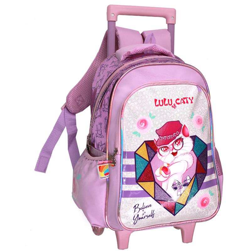 Lulu Caty Trolley School Backpack With Pencil Case - Medium Size