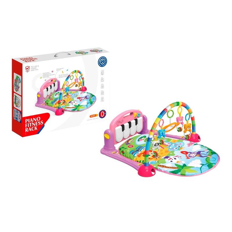 Huanger Fitness Rack Piano Play Mat for Kids - Pink