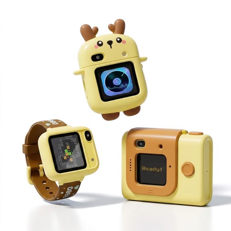 3 In 1 Kids Watch Camera Set - Yellow
