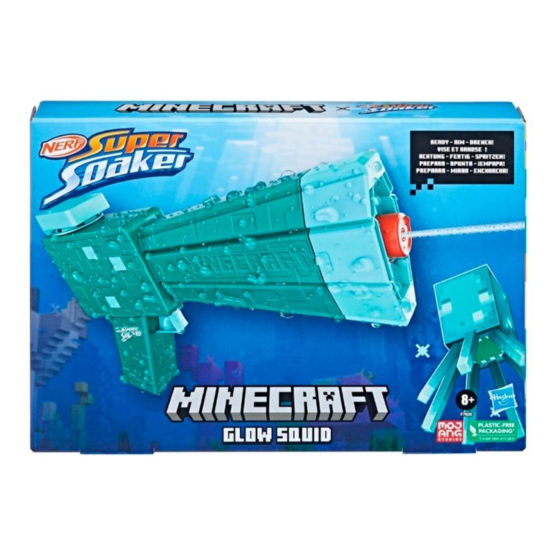 Nerf Super Soaker Minecraft Glow Squid Water Blaster