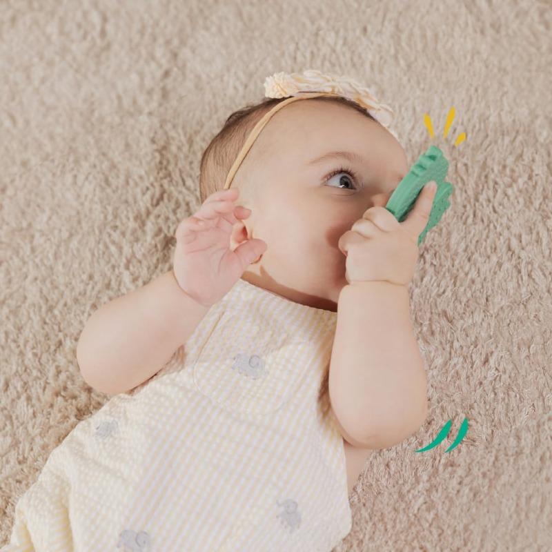 بيمبلي - لعبة التسنين من السيليكون للأطفال لون أخضر