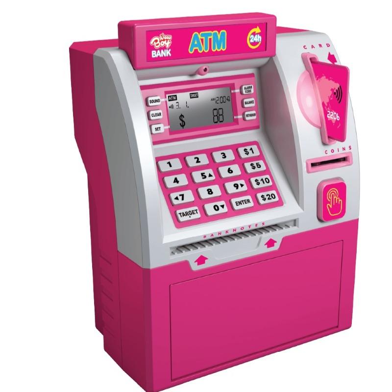 نيو بوي - جهاز للصرف الآلي والإدخار لون وردي
