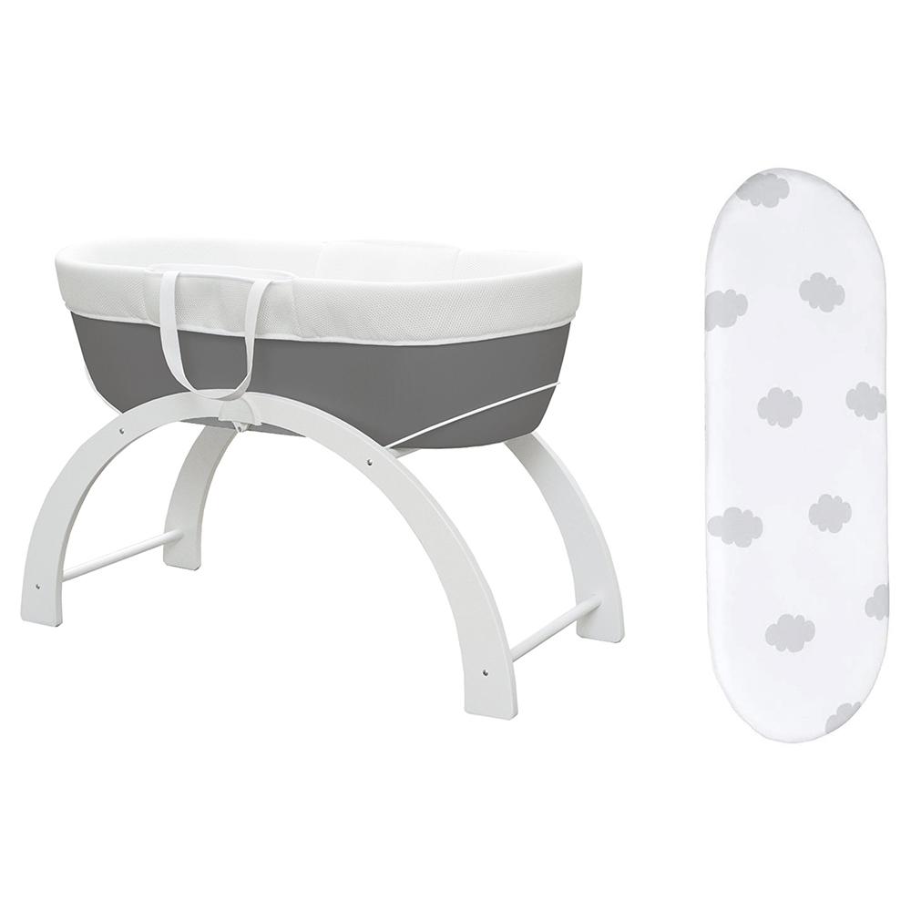 سلة وحامل للنوم - رمادي