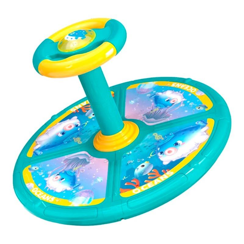 Unicorn Sit and Spin Toy With Led And Music - Blue
