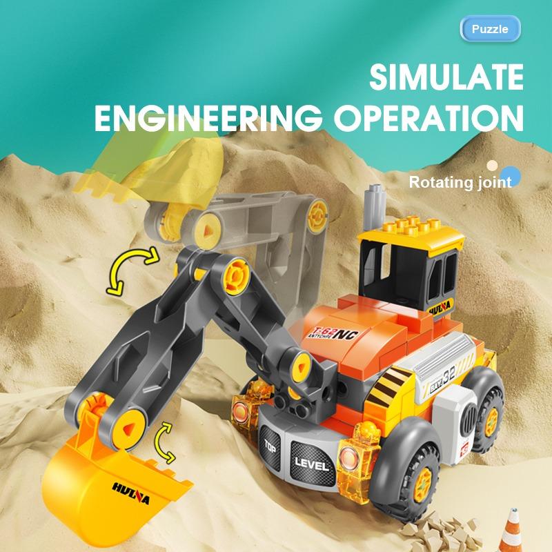 Feelo 6-in-1 Urban Engineering Vehicle Building Blocks | 141 Pieces