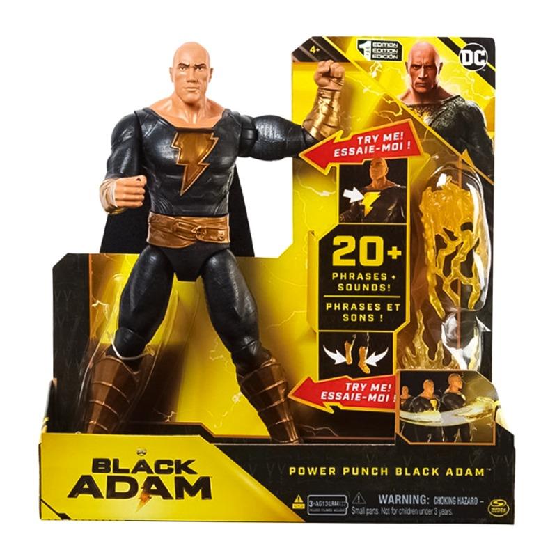 دي سي كوميكس - مجسم شخصية باور بانش بلاك آدم مع أصوات وأضواء