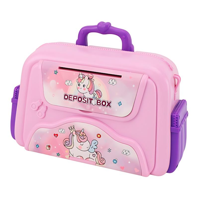 حقيبة وصندوق حفظ الأموال والمجواهرات لون بنفسجي