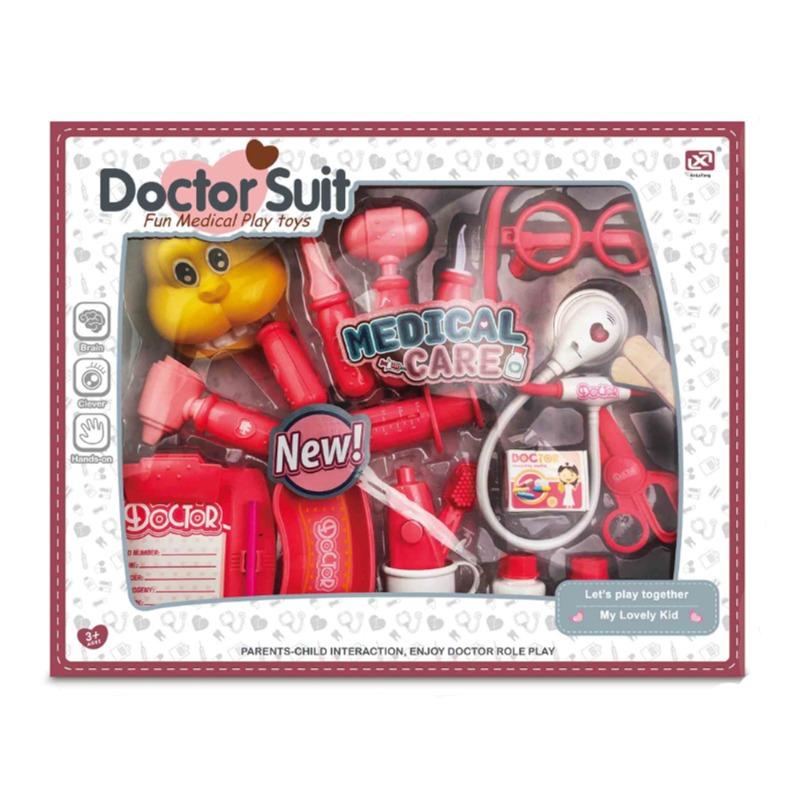 مجموعة لعبة طبيب الأسنان التظاهرية مع الأصوات والاضواء للأطفال - 11 قطعة