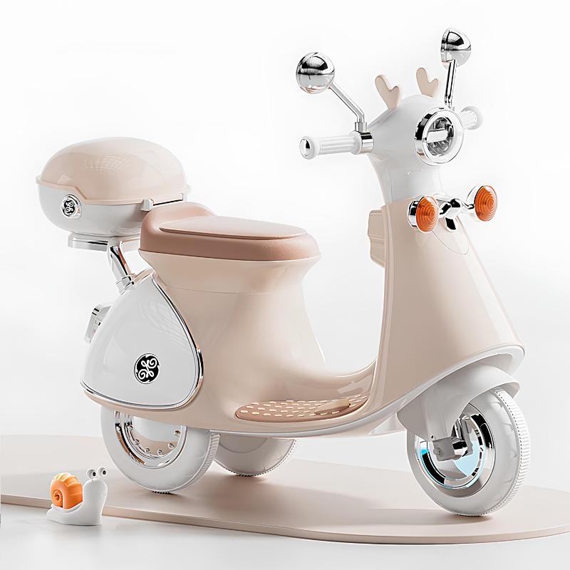 Electric MotorCycle 6 volts - Beige