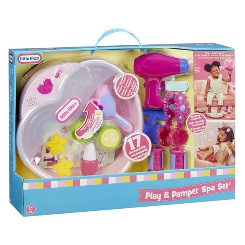 ليتل تايكس - مجموعة بلاي آند بامبر سبا مع 17 إكسسوارًا متعددة الألوان