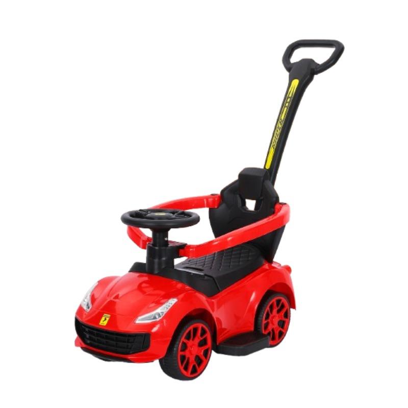 فيرست ستيب - عربة الأطفال رباعية العجلات مع مقبض دفع ومقاعد جلدية