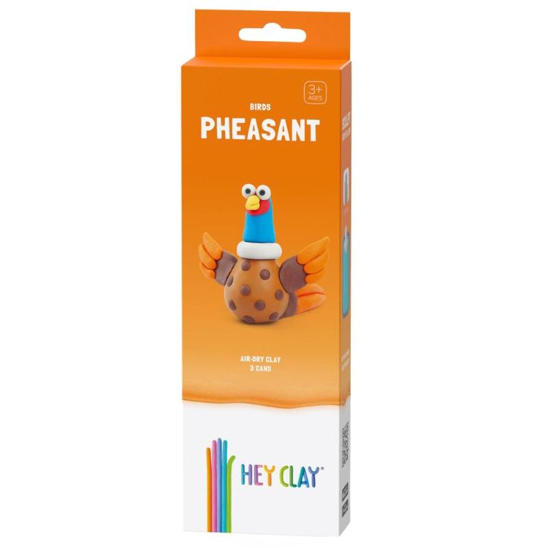 Hey Clay DIY Pheasant Plastic Modelling Air Dry Clay Kit - 3pcs