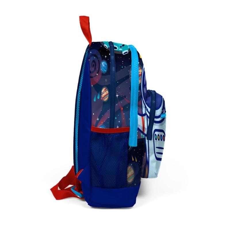 Tiny Nest Backpack Saks Blue Astronaut Pattern Two Compartments