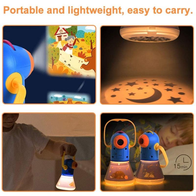 Mideer Kids Bedtime Story Projector And Multi Functional Flashlight Torch - Arabic Edition