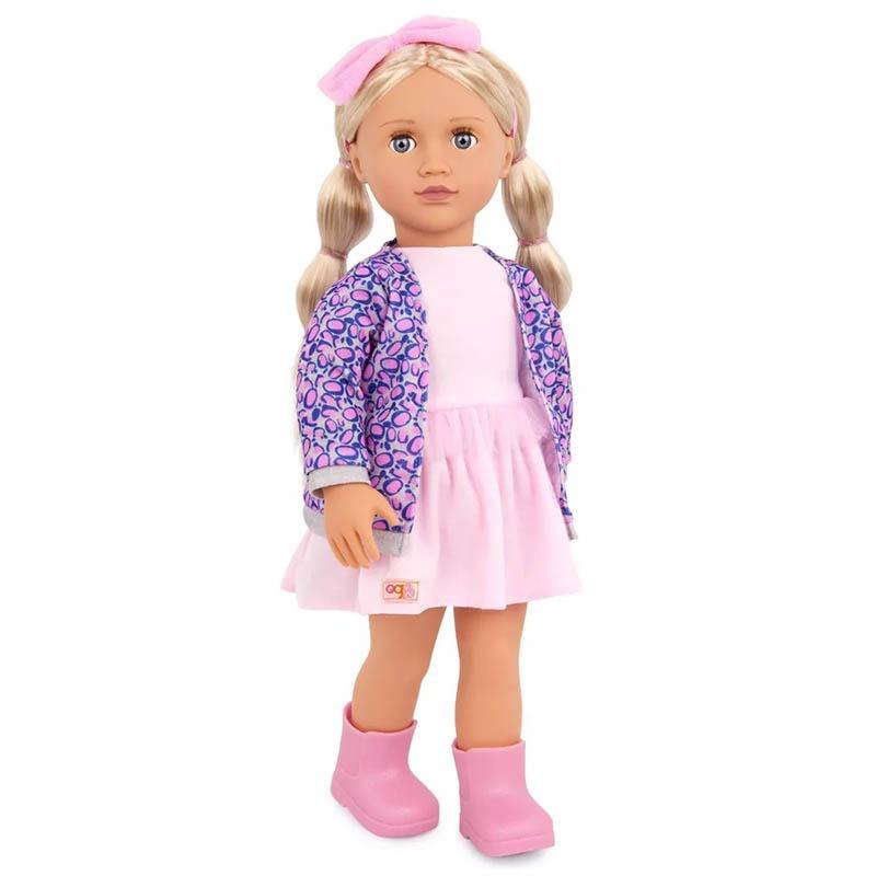 Our Generation Fashion Doll with Leopard Cardigan Joana 18 inch