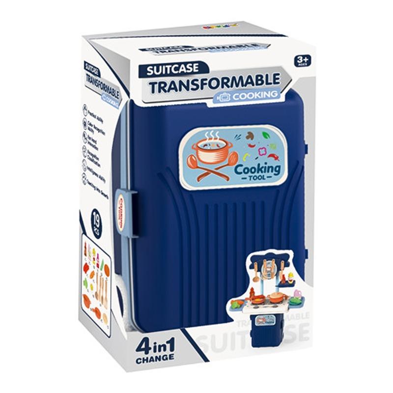 حقيبة أدوات المطبخ المتنقلة 4 في 1 - أزرق