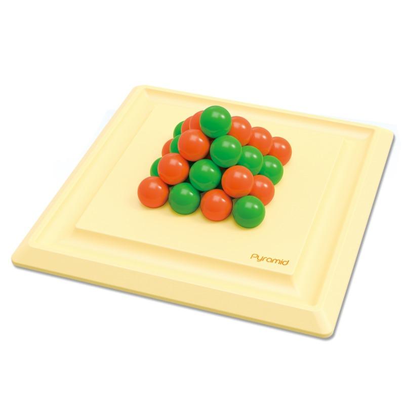 Pyramid Game - Green And Orange