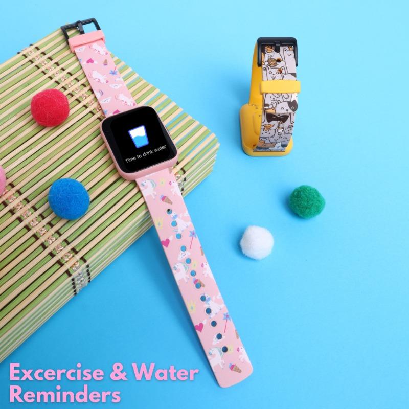 WatchOut Champion Kids & Teens Smartwatch with Habit Building, Heart Rate, Activity Track, 22 Sports Mode, Waterproof, Class Lock (Blush Pink)