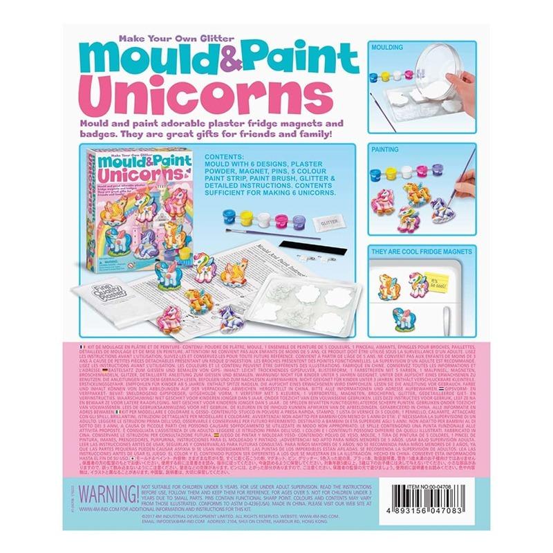4m Craft Mould & Paint - Glitter Unicorns