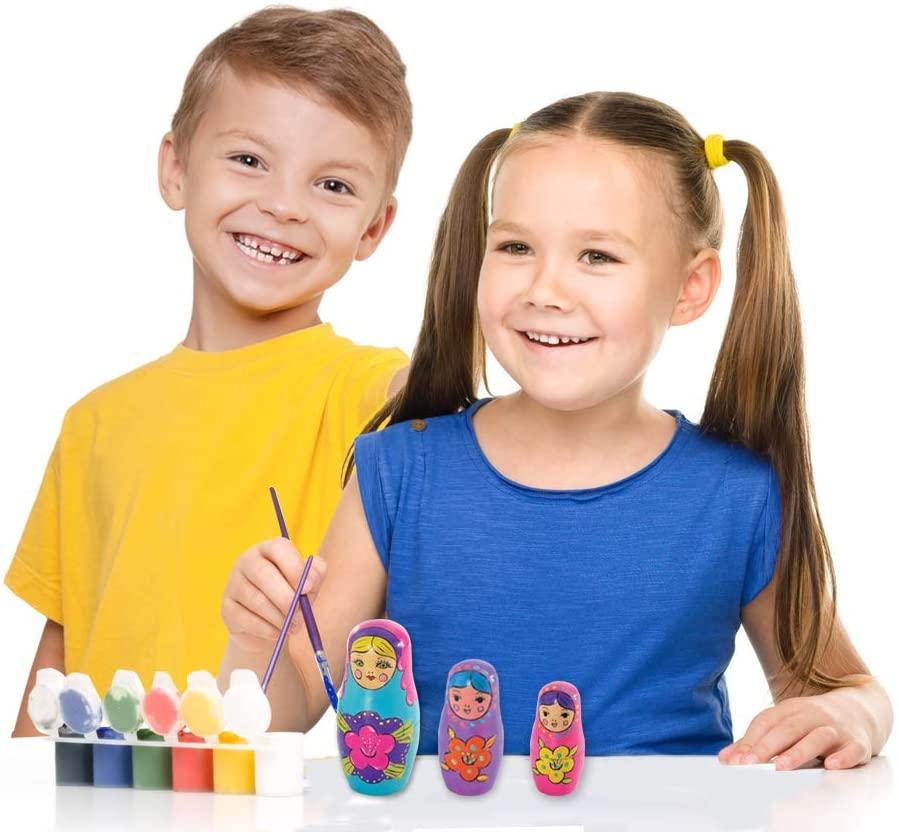 مجموعة تلوين دمى بابوشكا الروسية القابلة للتكديس