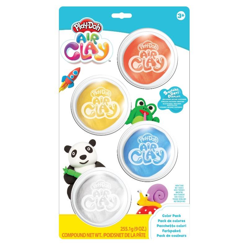 بلاي دو - مجموعة عبوات صلصال آير دراي كلاي كونتينر - 4 قطع