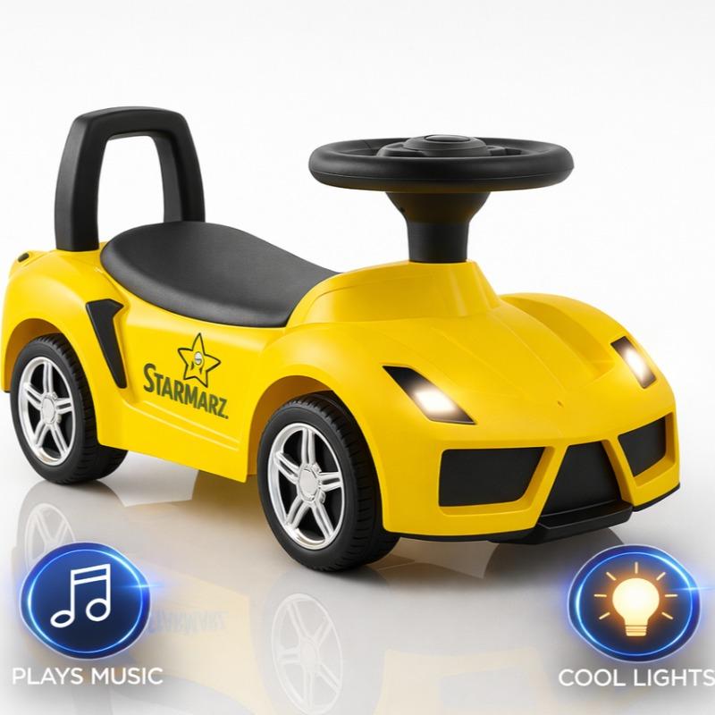سيارة ستار مارز الرياضية الصفراء المميزة للأطفال - الإصدار الأصفر